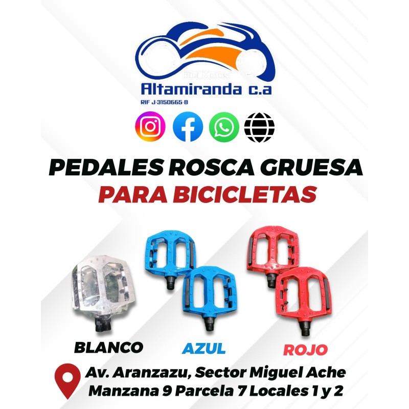 Pedal rosca gruesa