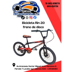 BICICLETA RIN 20 CROSS