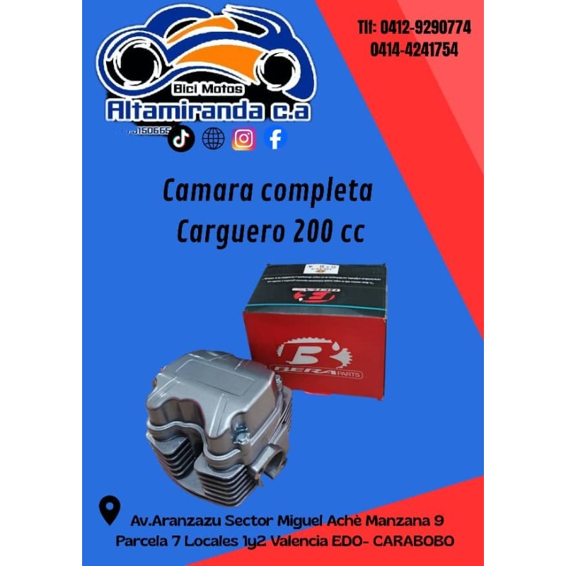 CAMARA COMPLETA DE CARGUERO 200cc